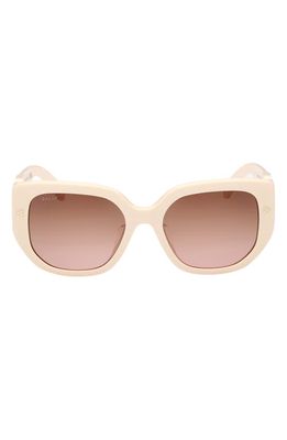 Bally 56mm Square Sunglasses in Ivory /Gradient Brown