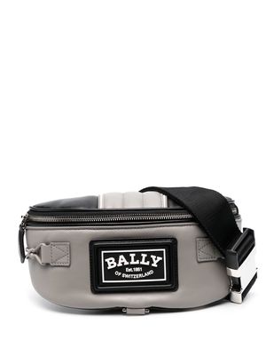 Bally Anakin logo-patch belt bag - Grey