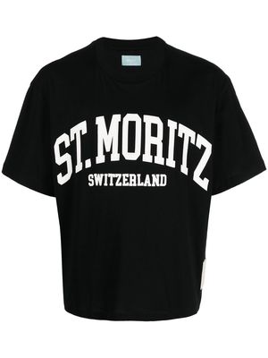 Bally appliqué-slogan short-sleeve T-shirt - Black