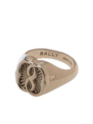 Bally Bally Emblem-motif signet ring - Silver
