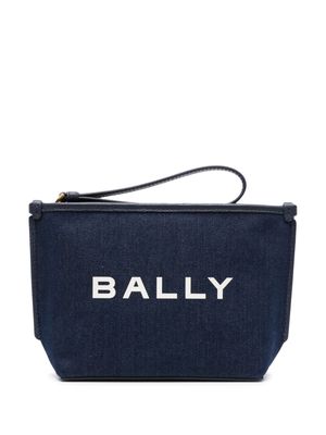 Bally Bar canvas clutch bag - Blue