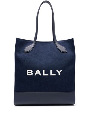 Bally Bar Keep On twill tote bag - Blue