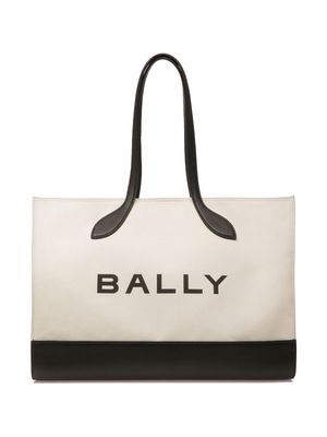 Bally Bar logo-print tote bag - White
