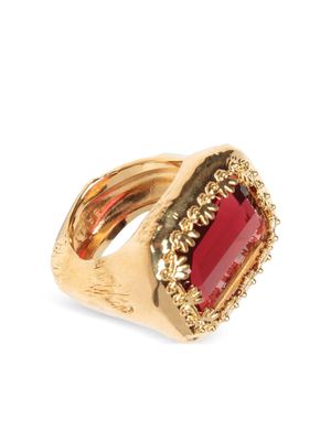 Bally Baroque gemstone-detail ring - Gold