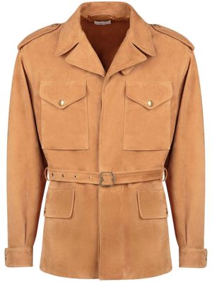 Bally belted suede jacket - Brown
