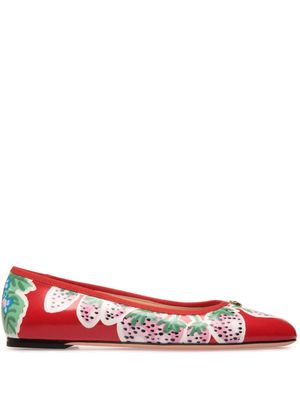 Bally Biuty leather ballerina shoes - Red