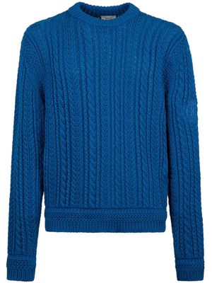 Bally cable-knit cotton jumper - Blue
