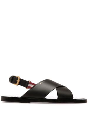 Bally Chateau crossover-strap leather sandals - Black