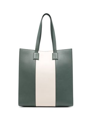 Bally colour-block leather tote bag - Green