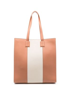 Bally colour-block leather tote bag - Orange