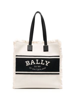 Bally Crystalia wide canvas tote bag - Neutrals