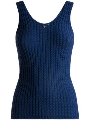 Bally cut-out knitted tank top - Blue
