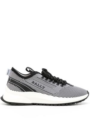 Bally diagonal stripped low top trainers - Black