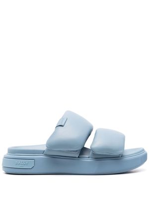 Bally double-strap slide sandals - Blue