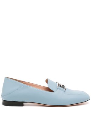Bally Ella 10mm logo-plaque leather loafers - Blue
