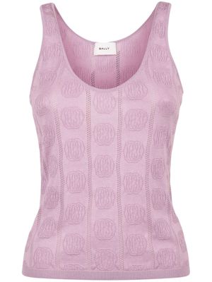 Bally Emblem-jacquard sleeveless top - Pink