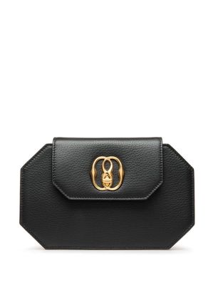 Bally Emblem Octogone leather mini bag - Black