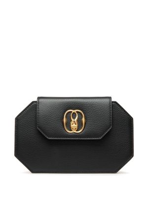 Bally Emblem Octogone leather minibag - Black
