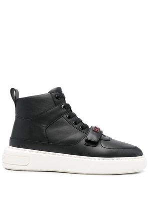 BALLY embossed-logo hi-top sneakers - Black