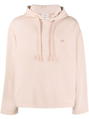 Bally embroidered-logo drawstring hoodie - Pink