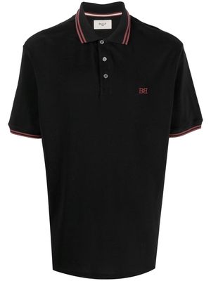 Bally embroidered-logo polo shirt - Black