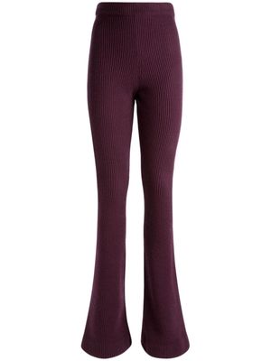 Bally flared wool leggings - Purple