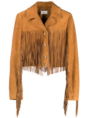 Bally fringed-detail suede jacket - Brown