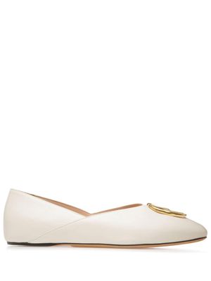 Bally Gerry leather ballerina shoes - White
