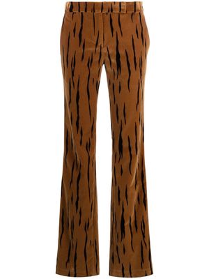 Bally graphic-print tailored trousers - Brown
