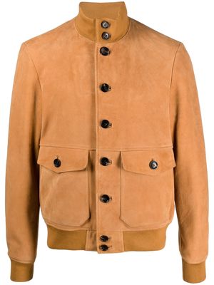 Bally high-neck leather jacket - Neutrals