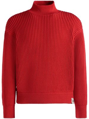 Bally high-neck ribbed-knit jumper - Red