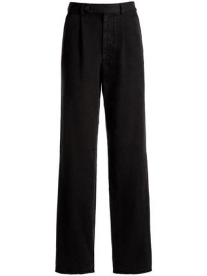 Bally high-waist belted cotton trousers - Black