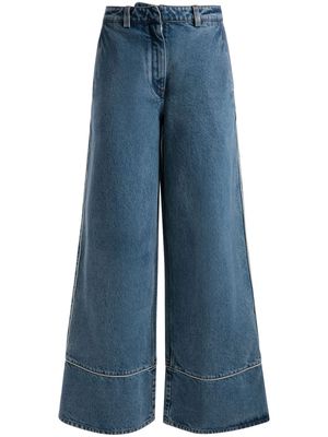 Bally high-waist cotton wide-leg jeans - Blue