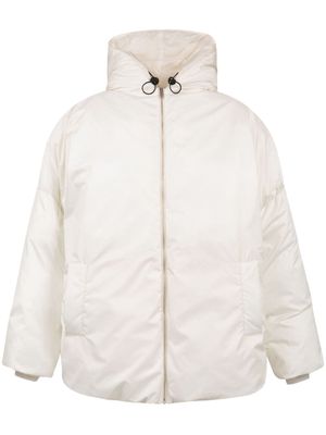 Bally hooded zip-up jacket - White