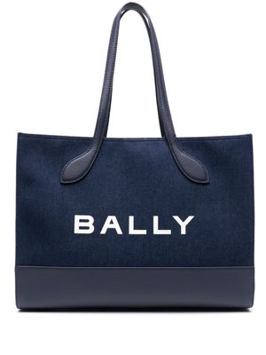 Bally Keep on twill tote bag - Blue