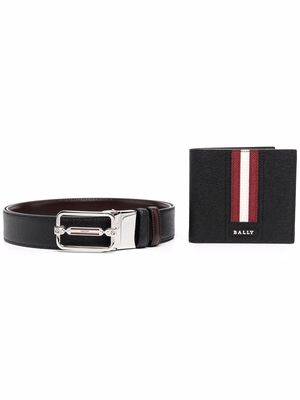 Bally leather belt and wallet gitftbox - Black
