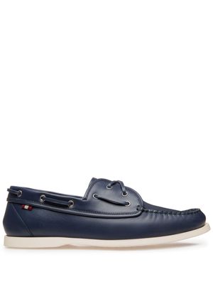 Bally leather boat shoes - Blue