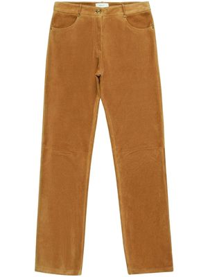 Bally leather straight-leg trousers - Brown