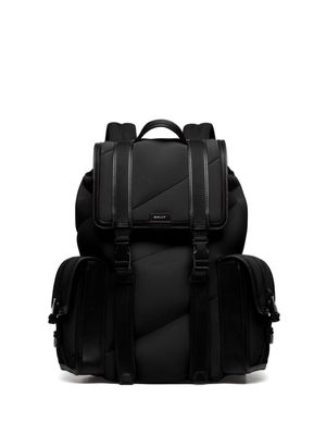 Bally leather-trimmed quilted backpack - Black