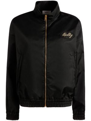 Bally logo-appliqué zip-up jacket - Black