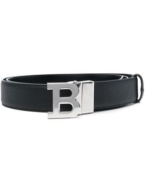 Bally logo-buckle calf-leather belt - Black