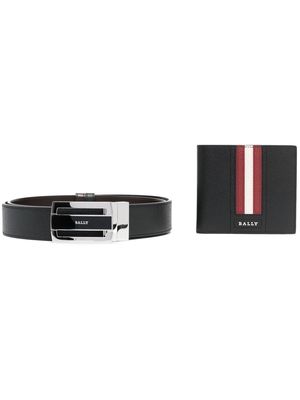 Bally logo-detail leather wallet and belt giftbox - Black