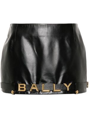 Bally logo-embellished belted miniskirt - Black