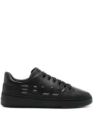 Bally logo-embossed leather sneakers - Black