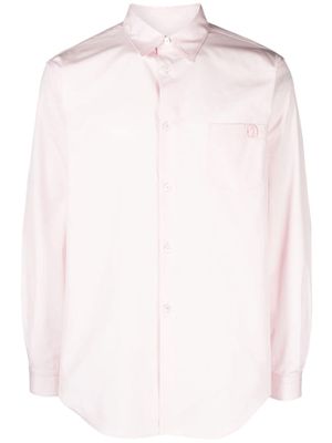 Bally logo-embroidered cotton shirt - Pink