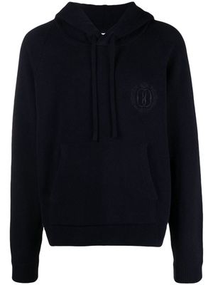 Bally logo-embroidered hoodie - Blue