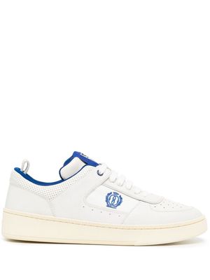 Bally logo-embroidered panelled sneakers - White