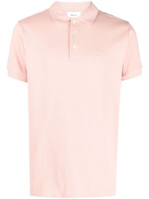 Bally logo-embroidered piqué polo shirt - Pink