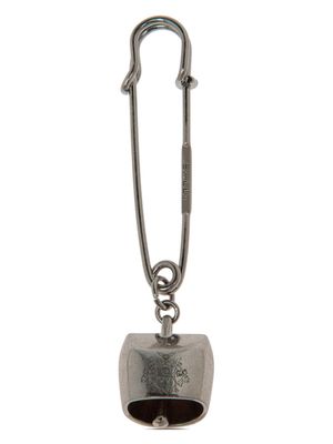 Bally logo-engraved safety brooch - Silver