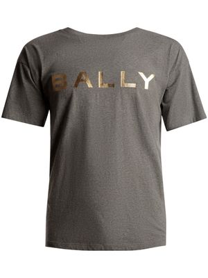 Bally logo-flocked organic cotton T-shirt - Grey